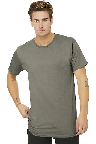 BELLA+CANVAS 3006 Long T-shirt HEATHER STONE front view