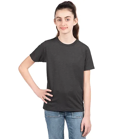 Next Level 3312 Boys CVC Crew Tee in Charcoal front view
