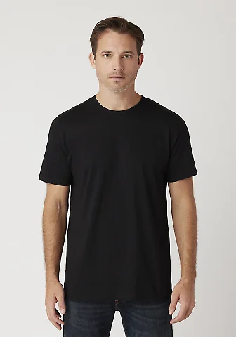M1045 Crew Neck Men's Jersey T-Shirt in Black front view