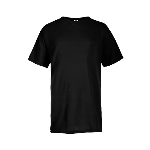 11009 Delta Apparel 30/1's Unisex Youth 100% Poly  in Black front view