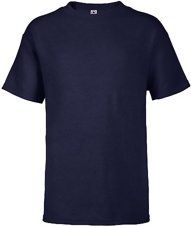 Delta Apparel 12900 Youth Soft Spun Tee Athletic Navy front view