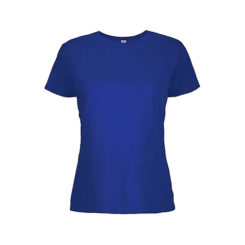 12500 Delta Apparel Ladies 30/1's Soft Spun Tee 4. in Royal front view