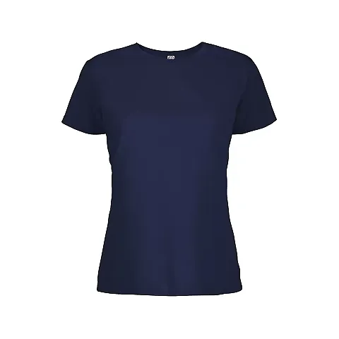 12500 Delta Apparel Ladies 30/1's Soft Spun Tee 4. in Athletic navy front view