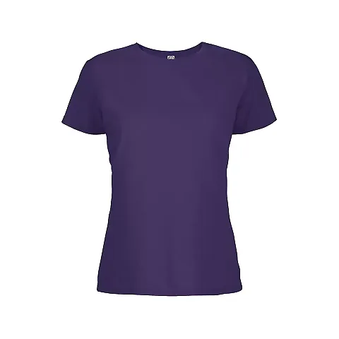 12500 Delta Apparel Ladies 30/1's Soft Spun Tee 4. in Purple front view
