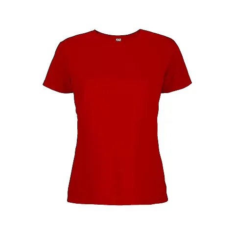 12500 Delta Apparel Ladies 30/1's Soft Spun Tee 4. in New red front view