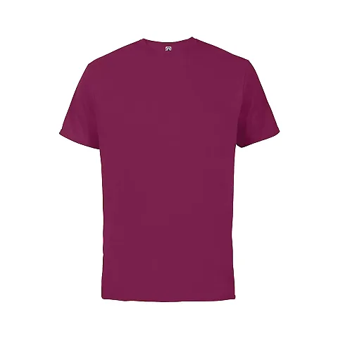 12600 Delta Apparel Adult 30/1's Soft Spun Tee 4.3 in Berry front view