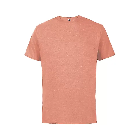 12600 Delta Apparel Adult 30/1's Soft Spun Tee 4.3 in Coral heather front view