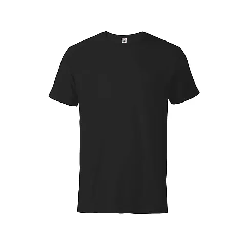 11600N Delta Apparel Adult 30/1's Fitted tee 4.3 o in Black front view