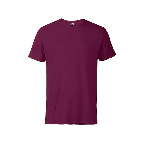 11600N Delta Apparel Adult 30/1's Fitted tee 4.3 o in Berry front view