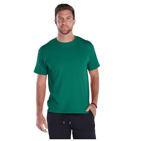 18100 Delta Apparel Adult 30/1's Athletic Fit Tee  in Jade front view