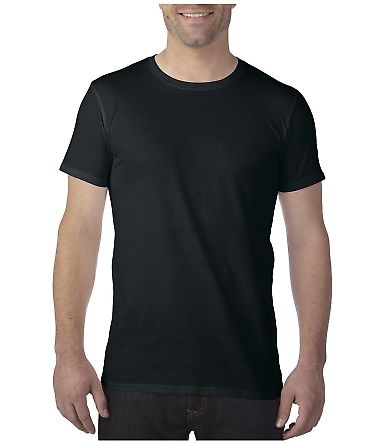 351 Anvil 3.2 oz. Featherweight Short-Sleeve T-Shi Black front view