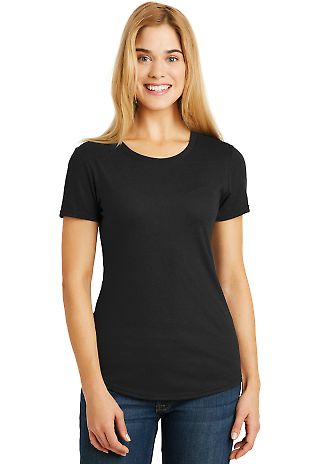 6750L Anvil Ladies' Triblend Scoop Neck T-Shirt BLACK front view