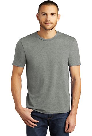DM130 District Made Mens Perfect Tri-Blend Crew Te Grey Frost front view