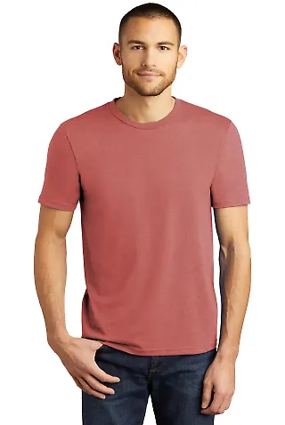 DM130 District Made Mens Perfect Tri-Blend Crew Te in Blush frost front view