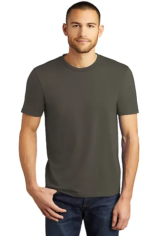 DM130 District Made Mens Perfect Tri-Blend Crew Te in Deepestgry front view