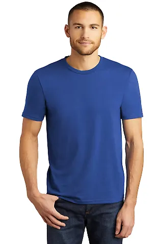 DM130 District Made Mens Perfect Tri-Blend Crew Te in Deep royal front view