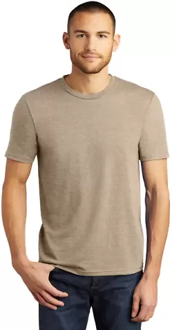 DM130 District Made Mens Perfect Tri-Blend Crew Te in Dsrttanhtr front view