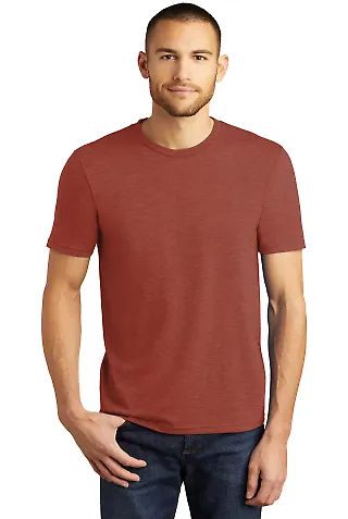 DM130 District Made Mens Perfect Tri-Blend Crew Te in Htrdrusset front view
