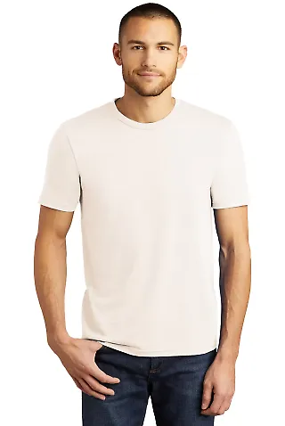 DM130 District Made Mens Perfect Tri-Blend Crew Te in Natural front view