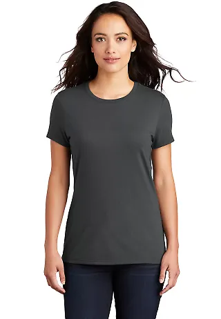 DM130L District Made Ladies Perfect Tri-Blend Crew in Charcoal front view