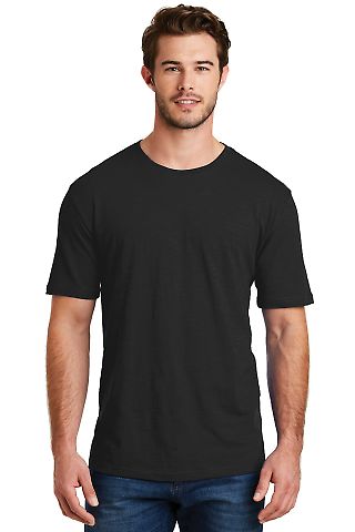 DM108 District Made Mens Perfect Blend Crew Tee Black front view