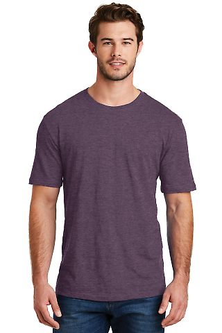 DM108 District Made Mens Perfect Blend Crew Tee Hthr Eggplant front view