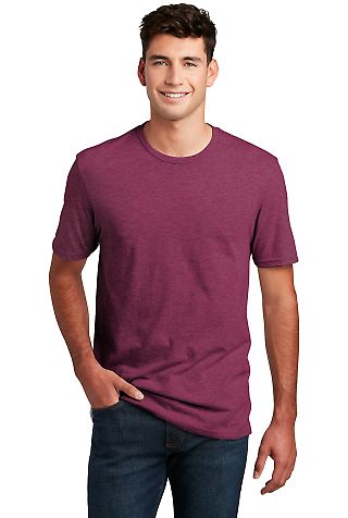 DM108 District Made Mens Perfect Blend Crew Tee Raspberry Flck front view