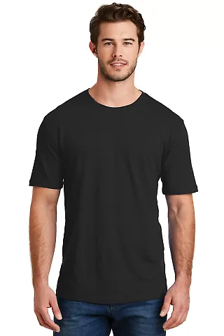 DM108 District Made Mens Perfect Blend Crew Tee in Black front view