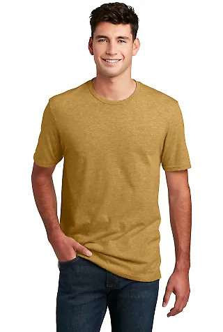 DM108 District Made Mens Perfect Blend Crew Tee in Goldhthr front view