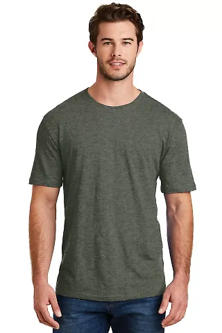 DM108 District Made Mens Perfect Blend Crew Tee in Hthrd olive front view