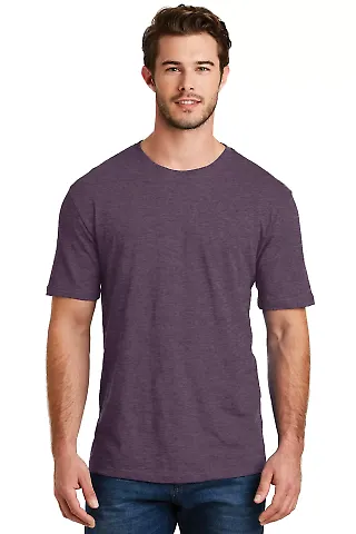 DM108 District Made Mens Perfect Blend Crew Tee in Hthr eggplant front view