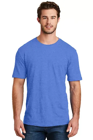 DM108 District Made Mens Perfect Blend Crew Tee in Hthr royal front view
