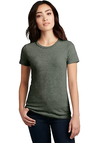 DM108L District Made Ladies Perfect Blend Crew Tee in Htdolive front view