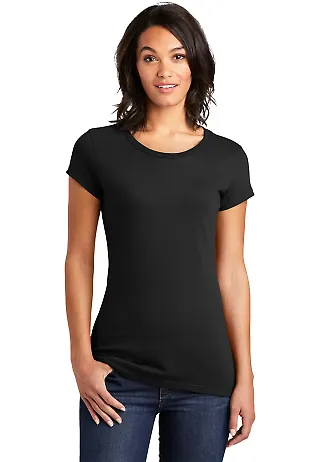 DT6001 Juniors Very Important Tee Black front view