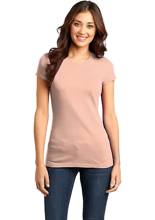 DT6001 Juniors Very Important Tee Dusty Peach front view