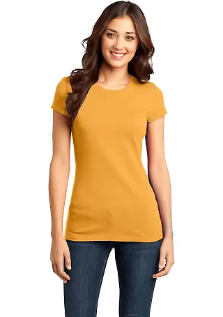DT6001 Juniors Very Important Tee Gold front view