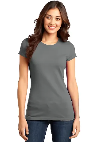 DT6001 Juniors Very Important Tee Grey front view