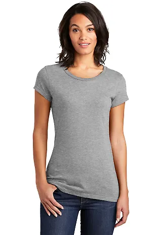 DT6001 Juniors Very Important Tee Lt Hthr Grey front view