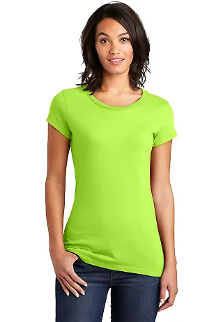 DT6001 Juniors Very Important Tee Lime Shock front view
