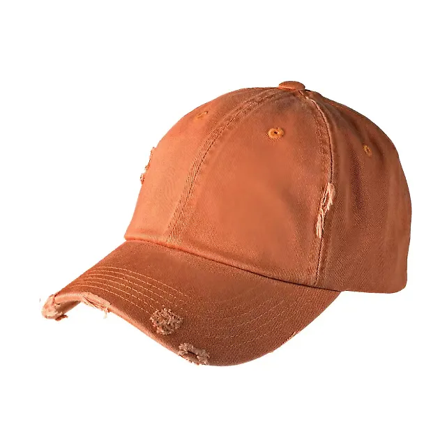 District DT600 Distressed Dad Hat Burnt Orange front view