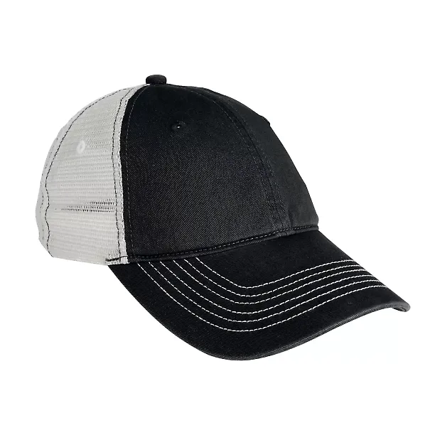 DT607 District Mesh Back Cap Black/White front view