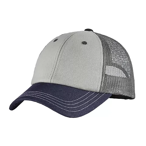 DT616 District Tri-Tone Mesh Back Cap Chrme/Nvy/Char front view