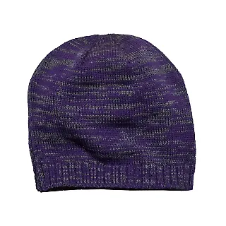 DT620 District Spaced-Dyed Beanie  Purple/Charcol front view