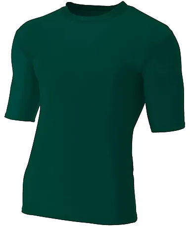 N3283 A4 Adult Compression Tee FOREST front view