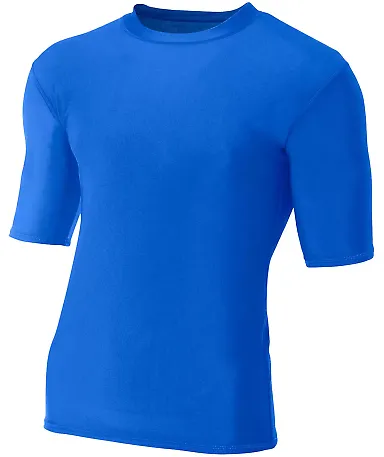 N3283 A4 Adult Compression Tee ROYAL front view