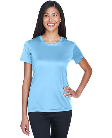  UltraClub 8620L Ladies' Cool & Dry Basic Performa in Columbia blue front view