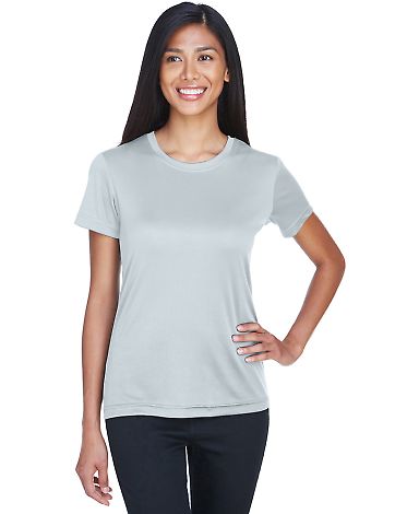  UltraClub 8620L Ladies' Cool & Dry Basic Performa in Grey front view