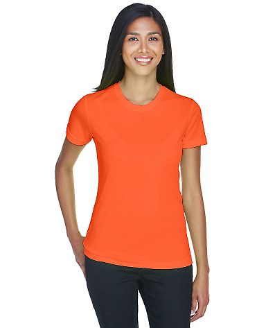  UltraClub 8620L Ladies' Cool & Dry Basic Performa in Bright orange front view