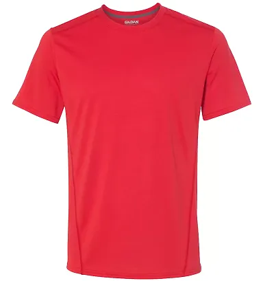 Gildan G470 Adult Tech T-Shirt RED front view