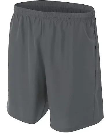 NB5343 A4 Drop Ship Youth Woven Soccer Shorts GRAPHITE front view